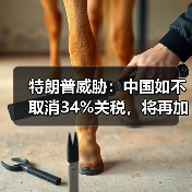 特朗普威胁：中国如不取消34%关税，将再加码50%关税！