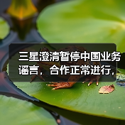 三星澄清暂停中国业务谣言,合作正常进行,市场担忧缓解 三星澄清暂停中国业务谣言,合作正常进行,市场担忧缓解