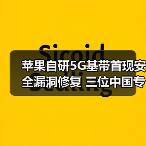 苹果自研5G基带首现安全漏洞修复 三位中国专家助阵 苹果自研5G基带首现安全漏洞修复 三位中国专家助阵
