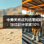 中美关税谈判结果揭晓：加征部分保留10%